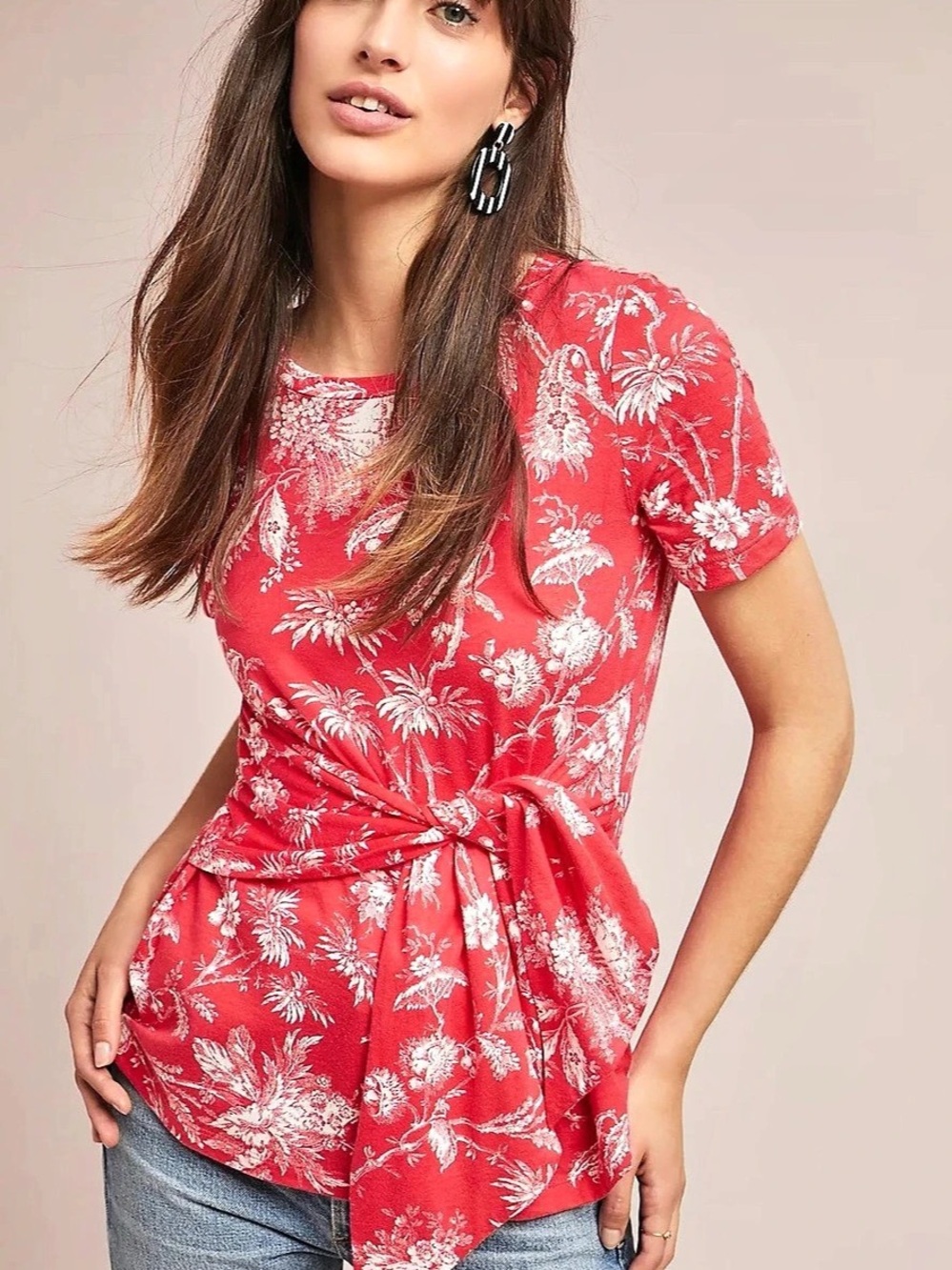 Maeve by Anthropologie Sherbrooke Tie-Waist Top